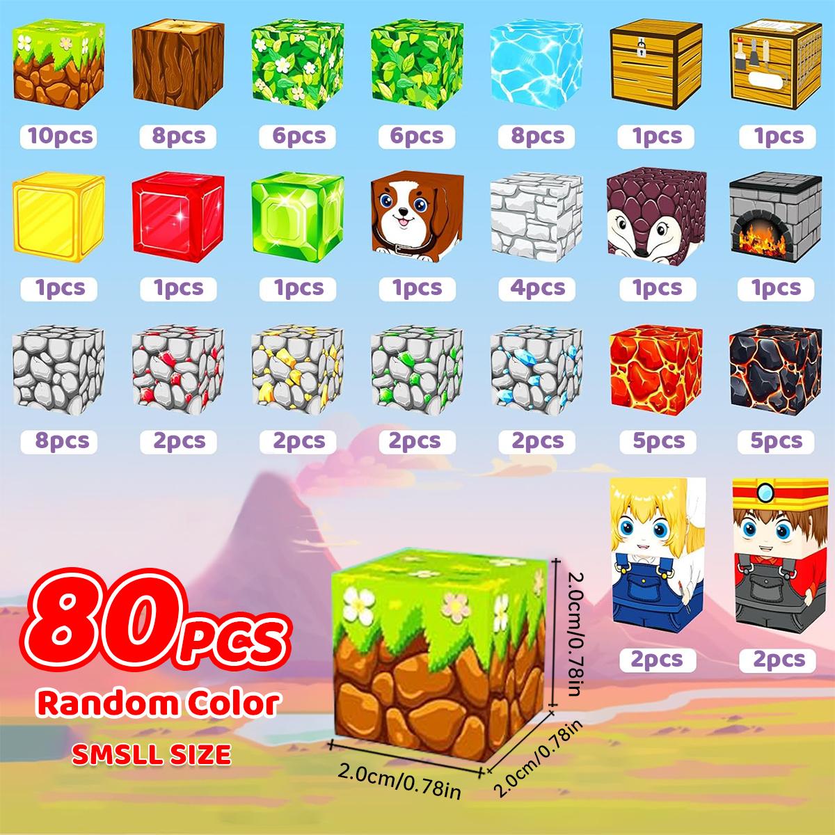 

80/100/140PCS Magnetic Building Blocks Lava Treasure Hunt Set for Age 3+ DIY Model Children STEM Educational Sensory Toy