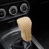 Universal Non Slip Car Shift Knob Cover Breathable Solid Color Grip Handle Protective Cover Auto Interior Accessories