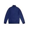 Polo Solid Color Half Zip Stand Collar Knitted Long Sleeve Sweater Men Sweater Indigo 710892482-013