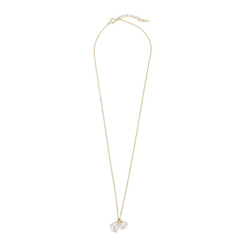 Charmy 18k Gold Plated Twin Pearl-necklace