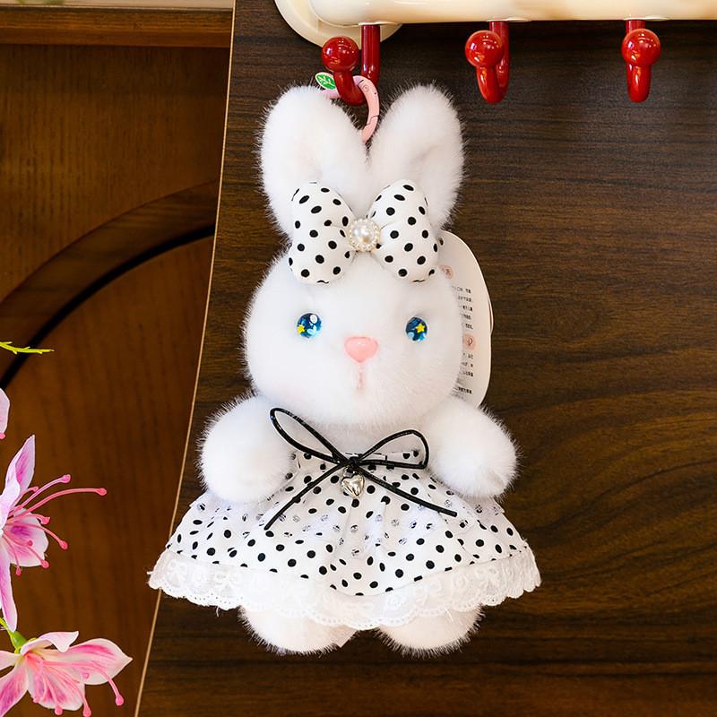 Cartoon Bunny Plush Keychain With Soft Fabric For Girls And Kids Gift