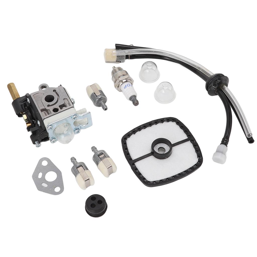 Lawn Mower Carburetor Spark Plug Filter Set Aluminum High Reliability Carburetor Replacement for PE200 PE201 PPF210