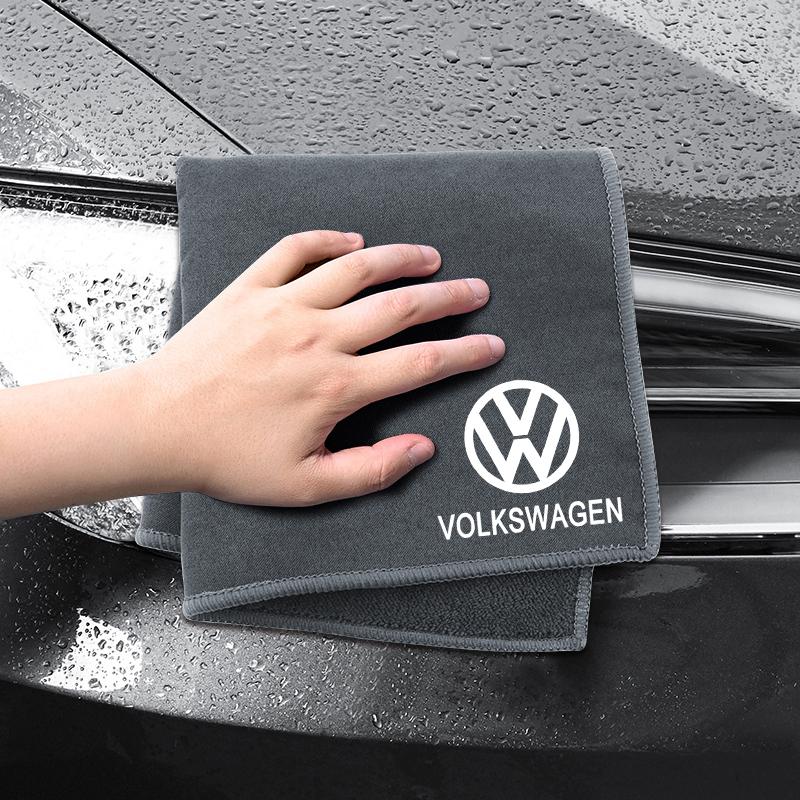 VW for VW Volkswagen Car interior stickers Wash Microfiber Towel + Car Dust Brush Cleaning Brush Car Cleaning Tools car sticker NC3
