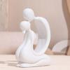 Kissing Couple Statue, Modern Abstract Lover Figurine, Resin Romantic Couple Sculpture for Home, Office, Desktop, Bookshelf, Wedding Decor