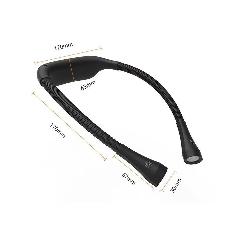 LED Neck Light: USB Rechargeable, Portable Neck-Mounted Reading Lamp for Dormitory, Study, Desk, and Outdoor Use
