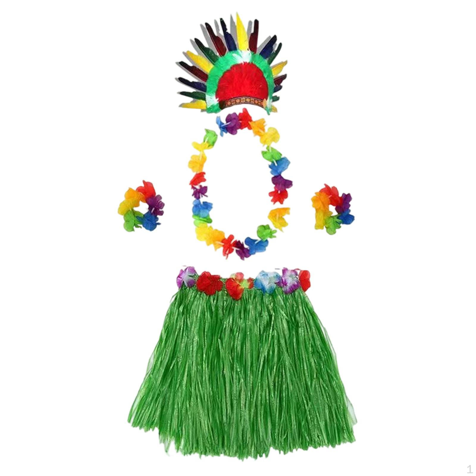 

Травяная юбка костюм аксессуары для карнавала пляж свадьба сценическое представление Green 60cm Skirt