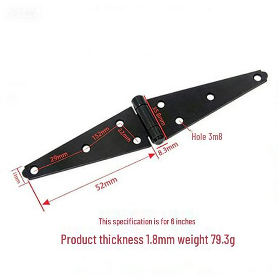 Heavy-Duty Thickened Flat Bar Long Hinge for Wood Gates and Boxes