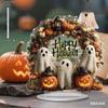 1pcs Halloween Strange Terror Purple Candle Ghost Skull Wreath Suitable - 2D Flat Acrylic Desktop Ornament, Four Seasons Decoration