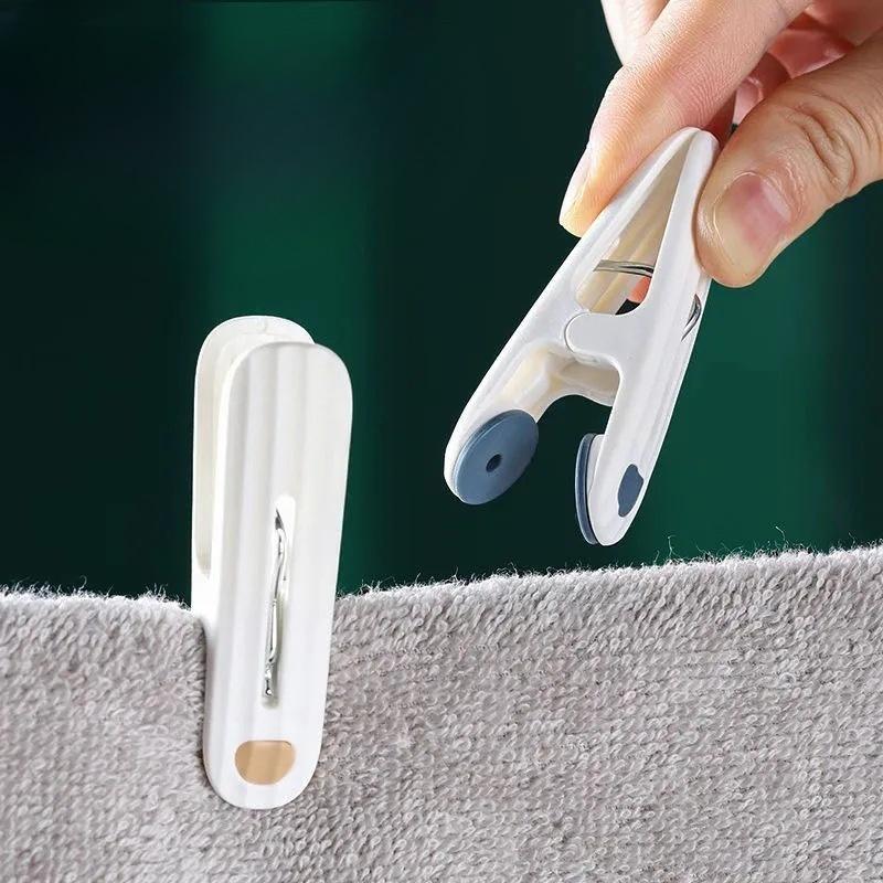 12Pcs Clothes Pegs Dry Quilt Single Clothespins Household Cotton Quilt Hanger Fixed Large Windproof Clip Clothes Quilt Organizer