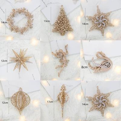 Kids Angel Tags Home Decorations Christmas Ornaments Snowflake Hangings Xmas Tree Pendant