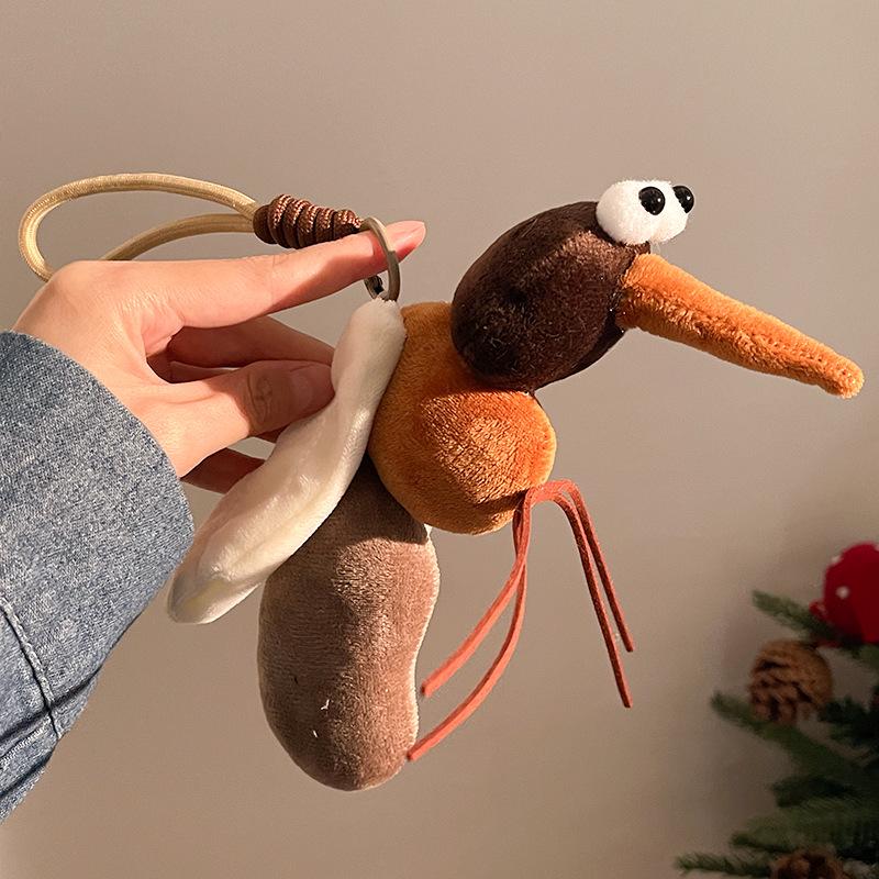 Mosquito-Shaped Plush Hanging Ornaments - Fun Keychain Charms & Small Toy Gifts