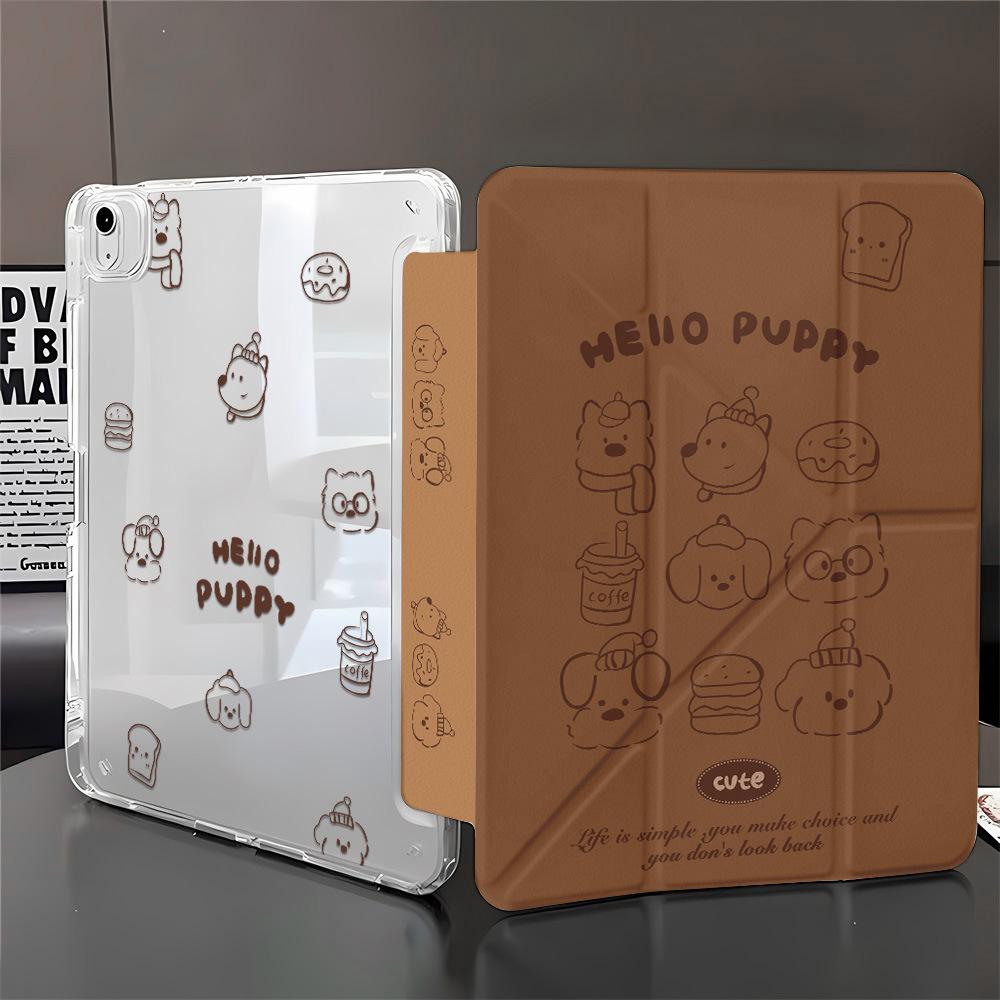 Retro animals are suitable for iPad 11-inch Y folding edge sticker, tablet protective case with pen slot, iPad Pro13-inch hair generation.