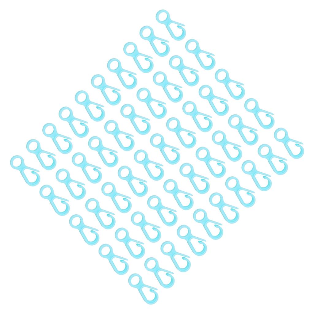 DIY Crafts Lobster Claw Clasps Lanyard Snap Hooks for Key Chain Ring Toy Chain AccessorySky Blue 50pcs