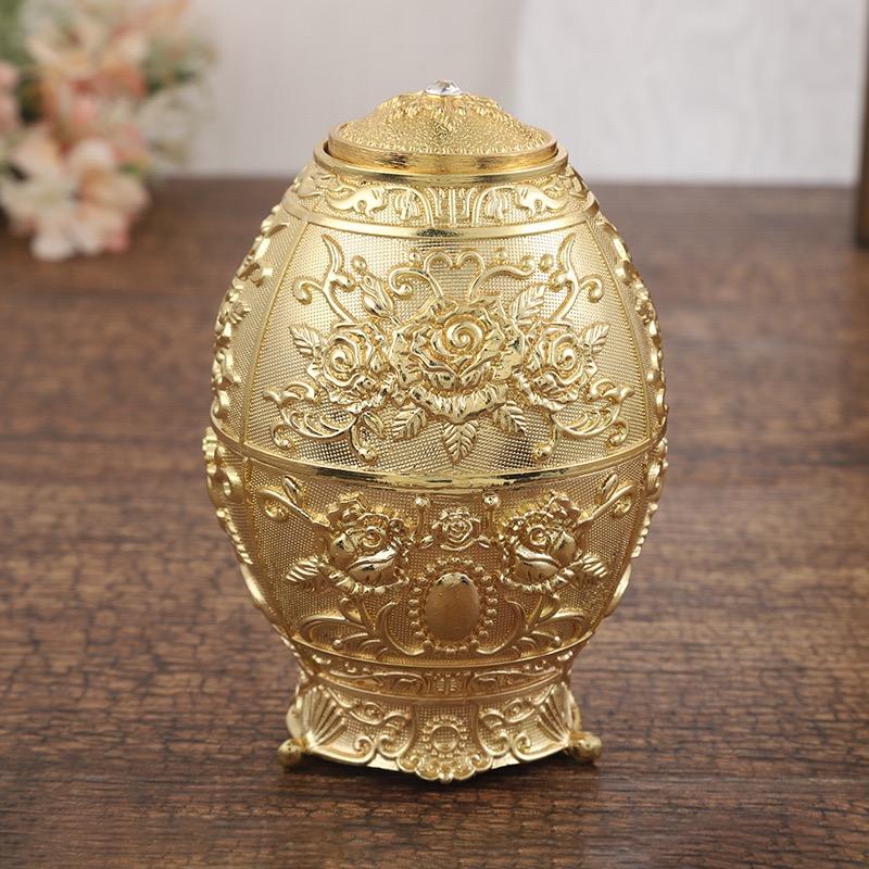 Automatic Push-Type Toothpick Box Engraving Rose Alloy Platinum Toothpick Organizer Holder European Style Decoration Unique Gift