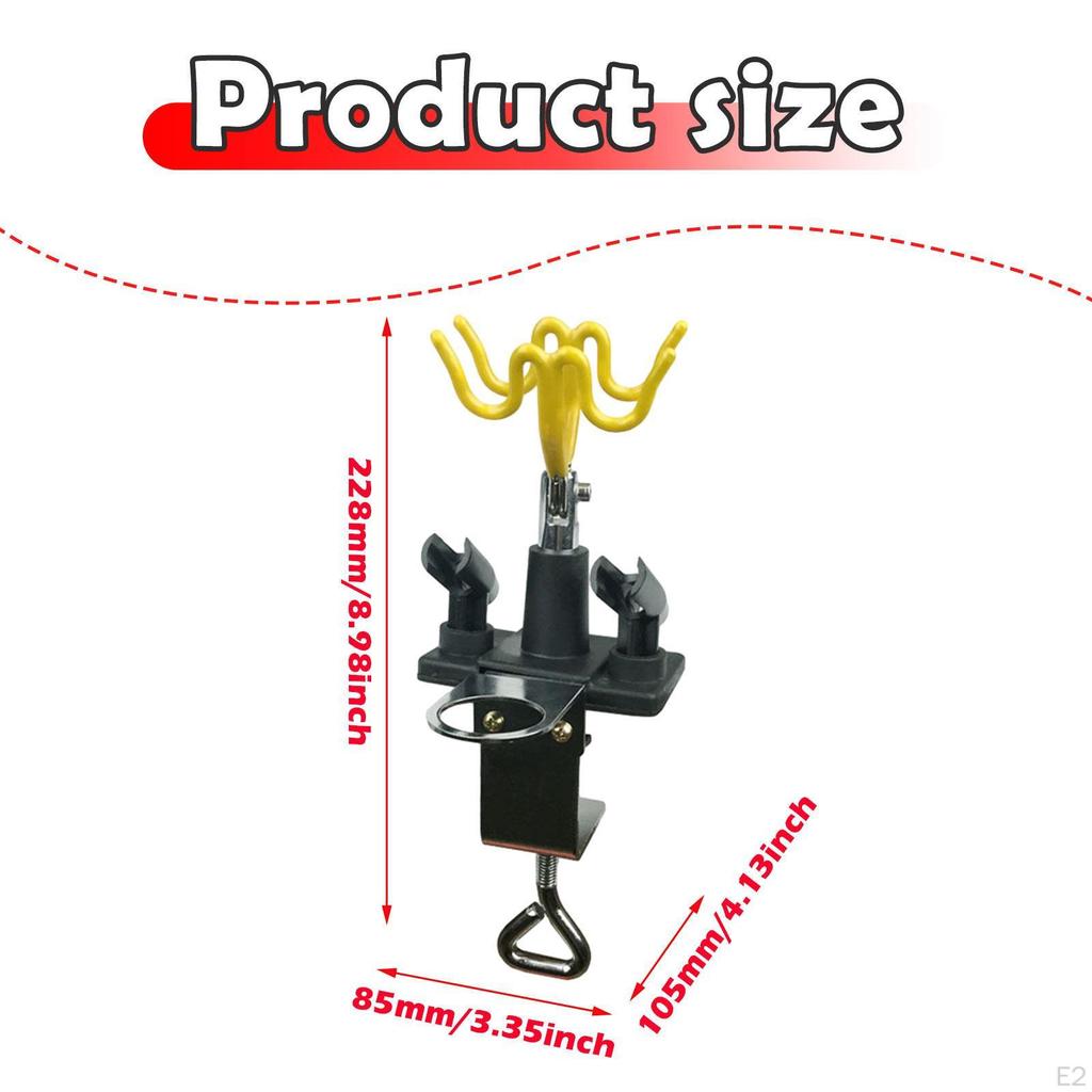 Holder Stand Sturdy Adjustable Table Edge Clamp Holds 4 Airbrushes