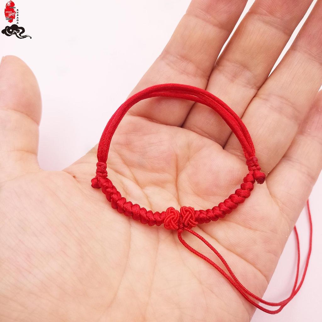 Unisex Baby Colorful Red Rope Anklet Bracelet with Gold, Silver & Jade Charms