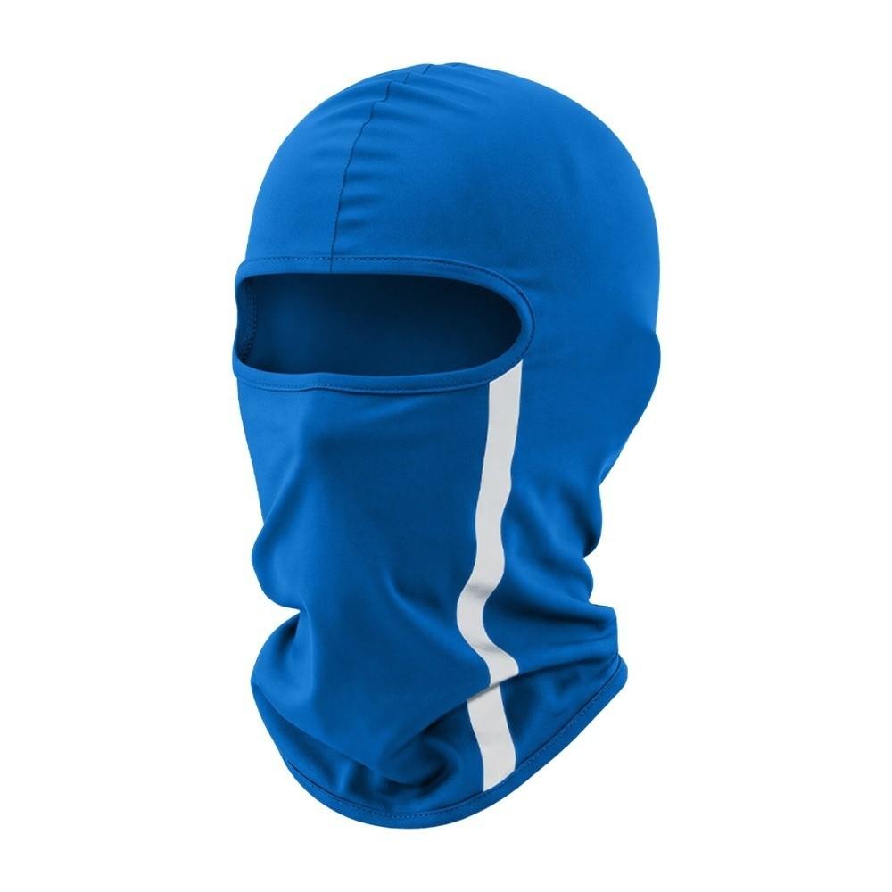 Reflective Balaclava Face Mask Quick Dry Ice Silk Full Face Mask Breathable Sun Protection Motorcycle Mask Riding Cycling синий