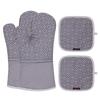 Kitchen Glove Oven Mittens and Pot Holders High Heat Resistant 600° Extra Long  Supplies Bbq Utensils for Baking Microwave