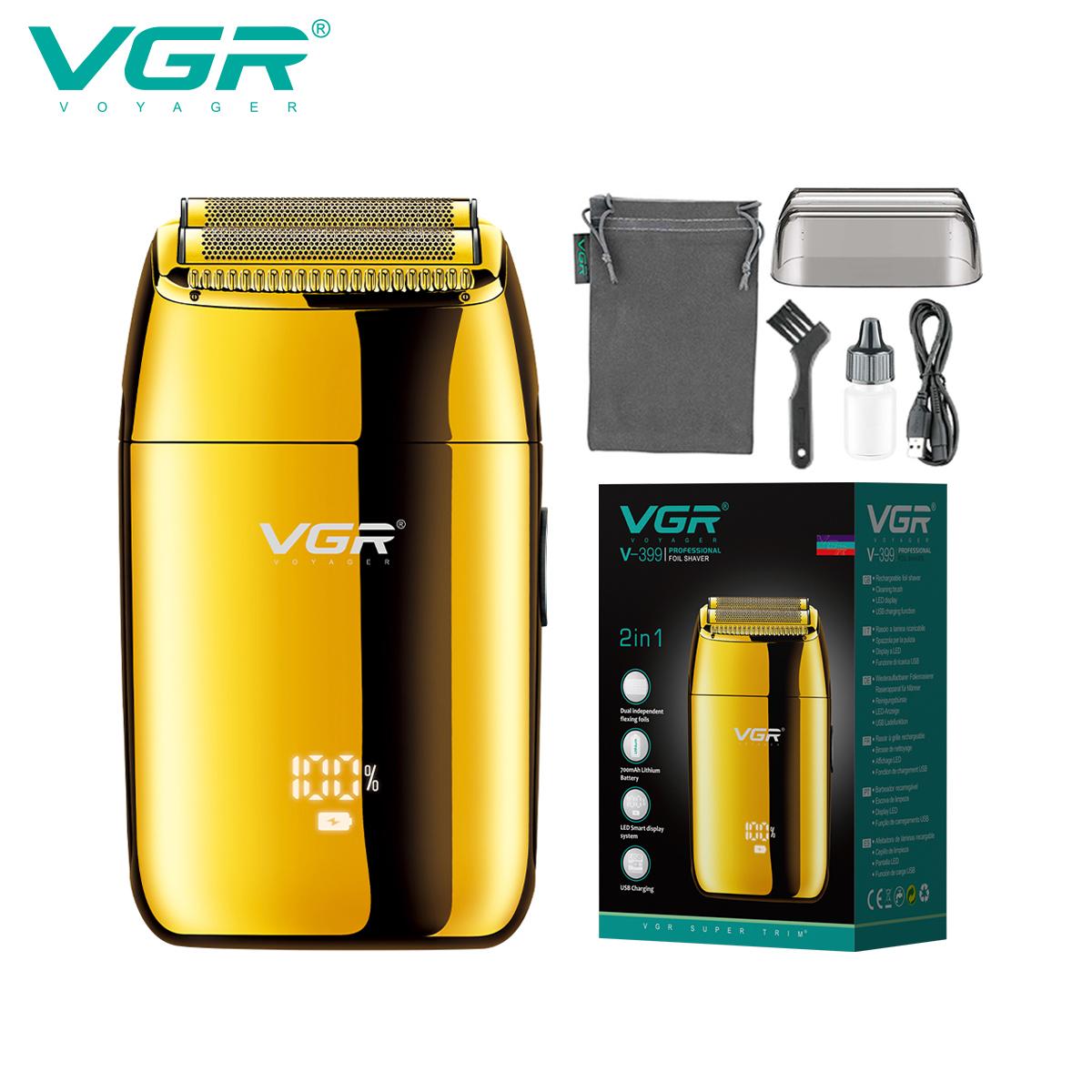 

VGR V-399 Electric Hair Clipper Professional-Grade Rechargeable Reciprocating Shaver, Men s Beard Trimmer, Portable Mini Shaver Safe and Hygienic золотой