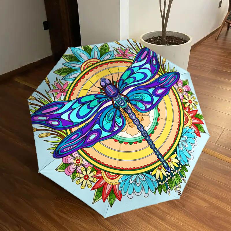 

Colorful Dragonfly Mandala Artwork - Perfect for Outdoor Umbrellas, Festive Gifts, Travel, Daily Use, and More!1121225a