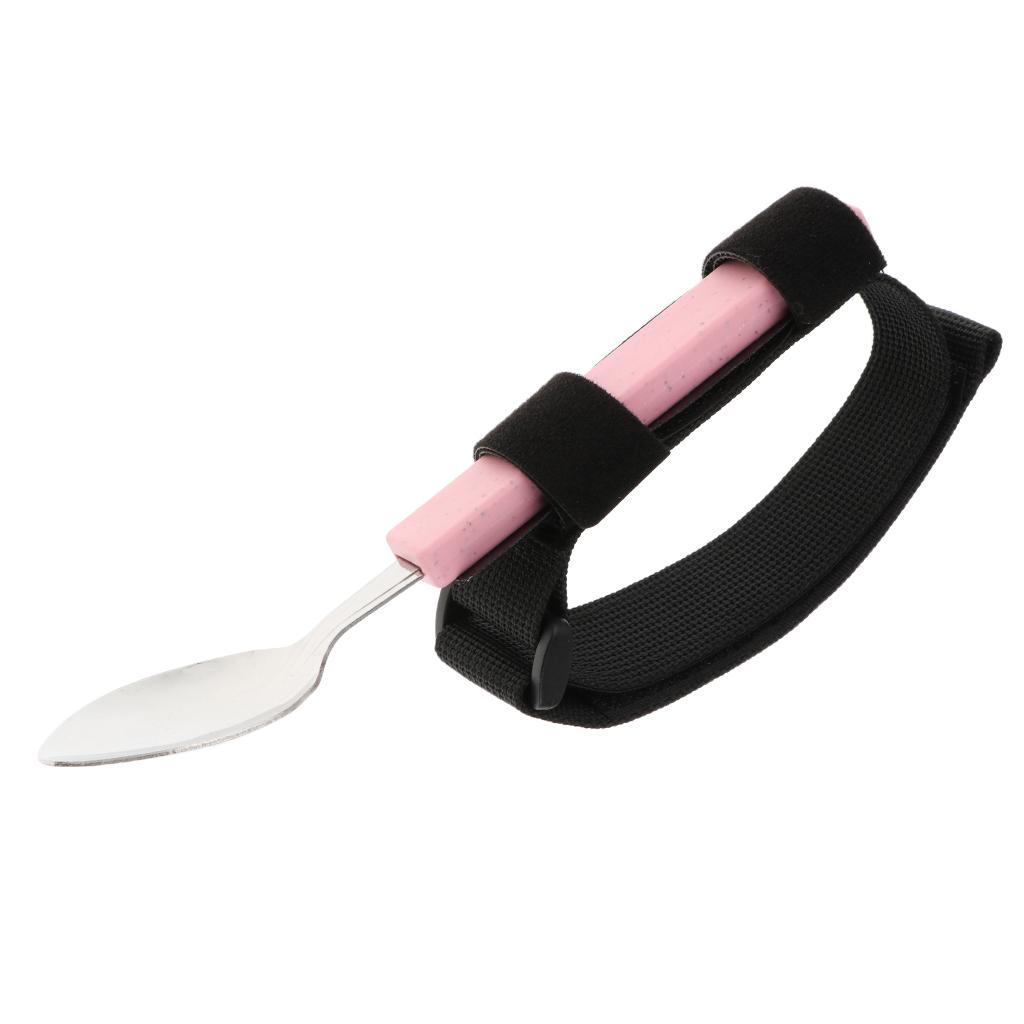 Adaptive Utensil Eating Aids Spoon Fork Bowl Comb Toothbrush with Hand Strap
