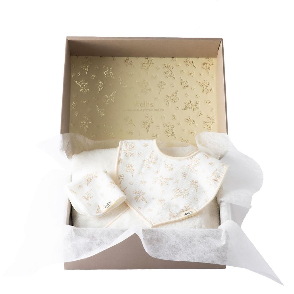 Wellis BABY Young Child Box Cotton Flower Large Mommy Towel Cotton (Swaddle, Bib, Flower)