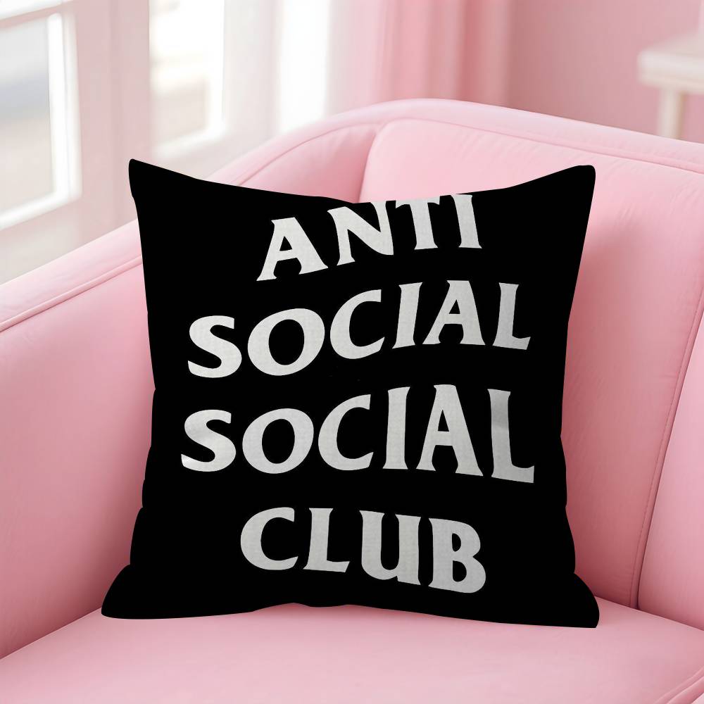 

LOGO ANTI SOCIAL SOCIAL CLUB Personalized picture text home decorative pillows Household Gifts 45x45cm 30x30 cm