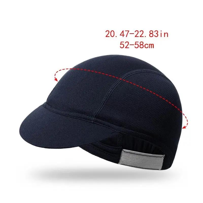 Neue Fahrradmütze Radmütze mit Schirm UV-Schutz Sonnenschutz Kopfbedeckung für Herren Damen Rennrad Kopfmützen Helm-Innenkappe