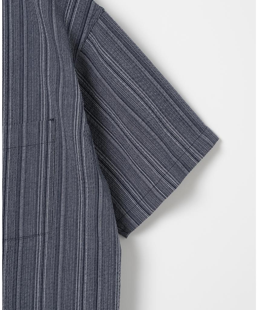 MILLO ARCHIVE Twisted Half Shirt [Stripe Navy]