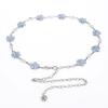 Woman Chain Versatile Blue Thin Belt Summer Decorative Skirt Shirt Waist Slim Ins Trendy Metal Flower Chain Korean Version