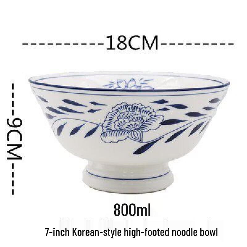 

7-inch Lotus Ceramic Soup Noodle Bowl