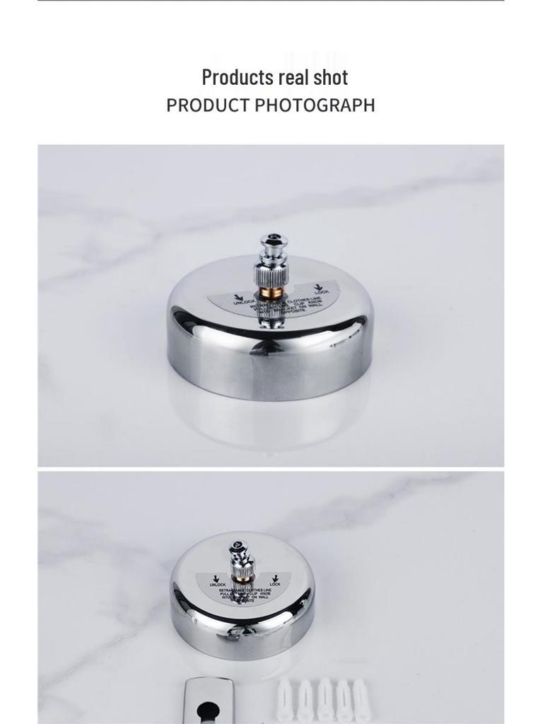 Invisible Stainless Steel Retractable Indoor Clothesline for Bathroom or Balcony