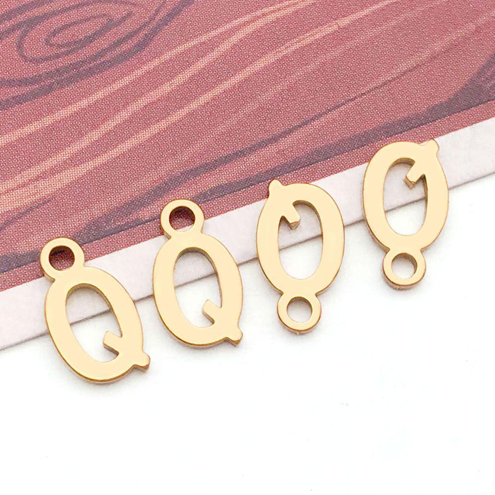 Stainless Steel 26 English Letter Pendant Charm for DIY Bracelets and Necklaces