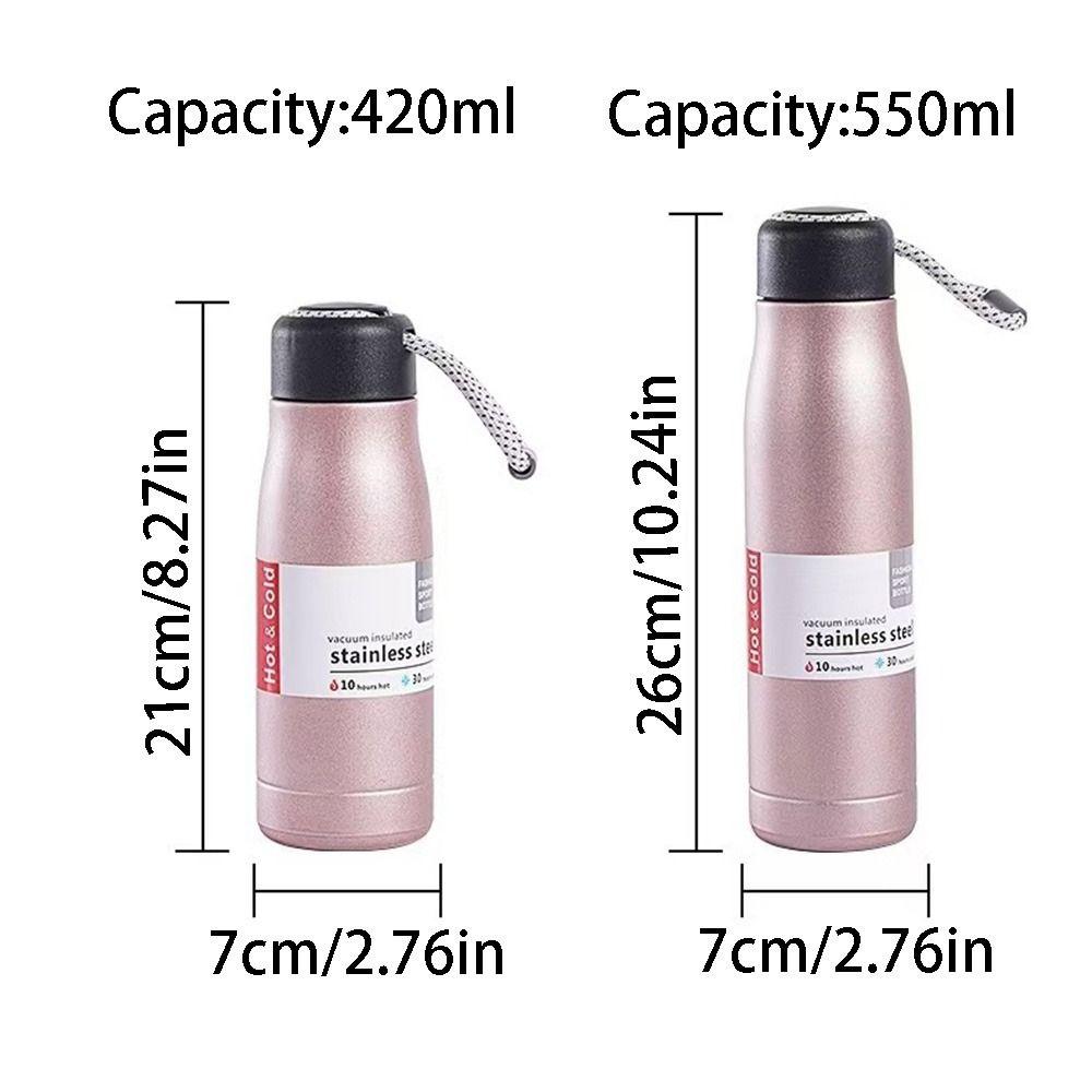 420/550ml Thermal Water Bottle Stainless Steel Vacuum Flask Sports Water Bottle Mountaineering