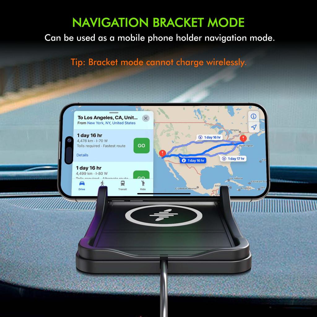 Kabelloses Auto-Ladegerät LadePad LadeMatte Schnell 15W 10W 7.5W Quick Charge Adapter Ständer Halter für iPhone 16 15 14 13 Samsung S25 S24