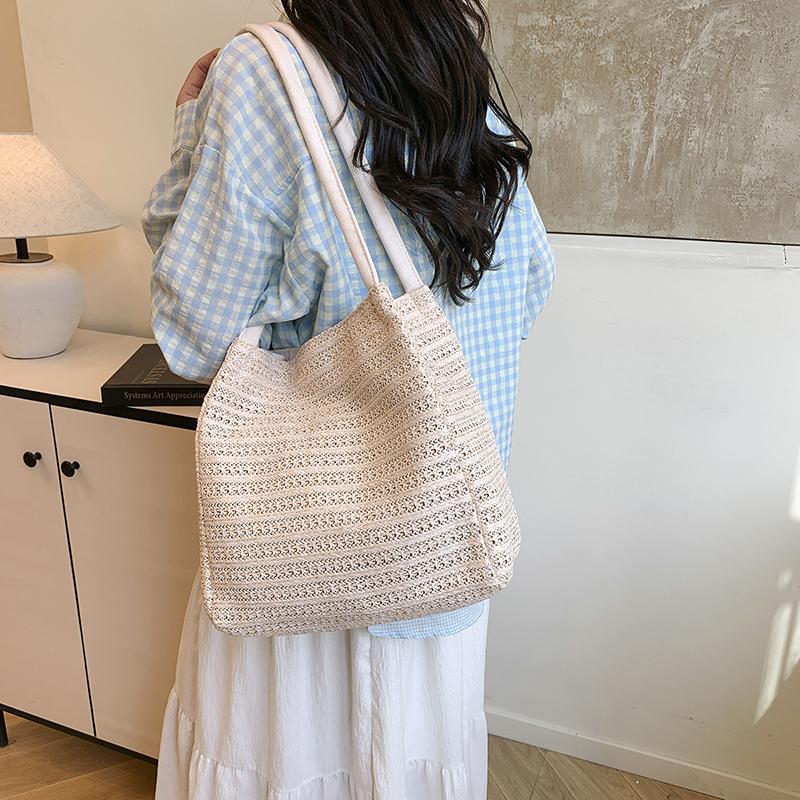 Strohtasche Schultertasche Damen Tragetasche