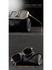 Unisex Vintage Square Frame Sunglasses: Trendy Metal Thick-Rimmed Outdoor Fashion