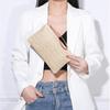 Fashion Ladies Weaving Bag Wristlet Clutch Women Daily Money Phone Clutch Solid Straw Woven Coin Purse Beach Wallet Card Leisure Travel