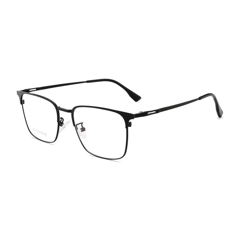 Ultra-light Men s Metal Myopia Glasses Frame – Full Frame with High-end Feel and Bare Face Design