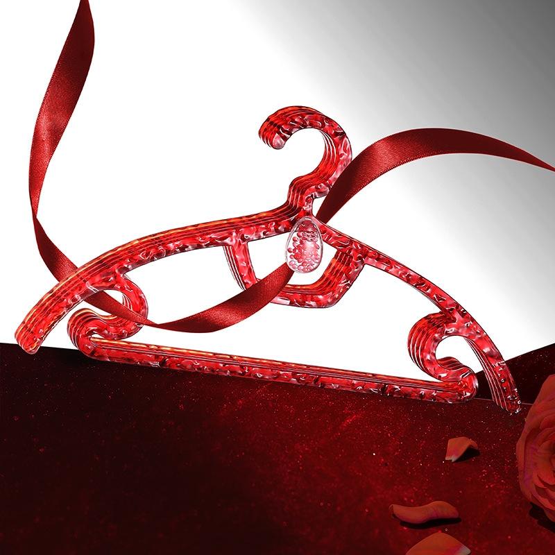 Tianxiangyihao Scented Clothes Hanger Seamless Home Clothes Hanger Thickened Clothes Hanger Acrylic Fairy High-Value Clothes Hanger 5 sets красный