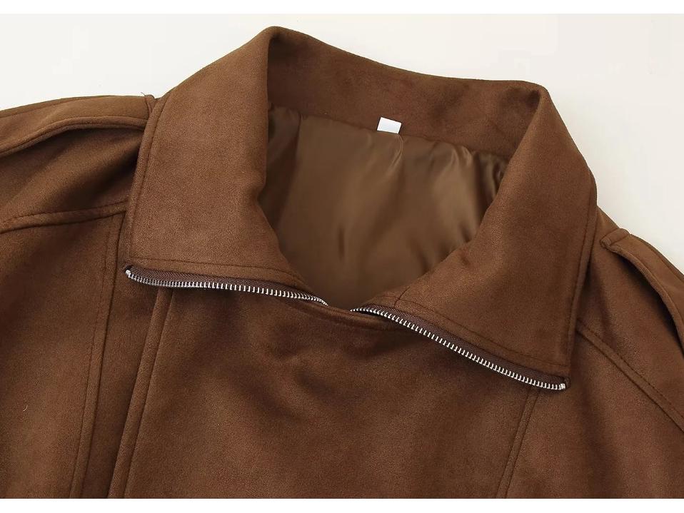 European and American Women's Casual Motorcycle Jacket - Fashionable Short Coat