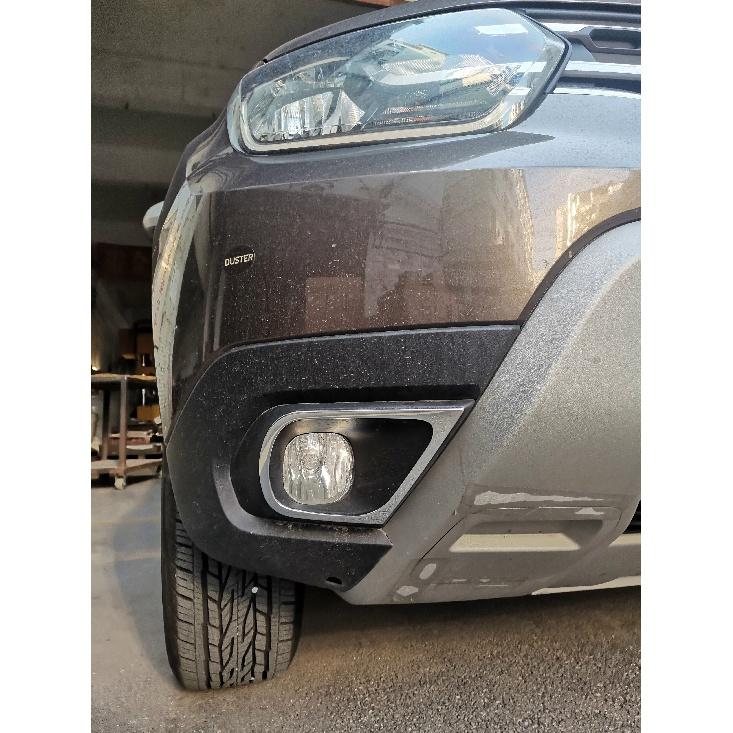 Autozubehör Edelstahl Chrom Front Schwanz Nebelscheinwerfer Lampenabdeckung für Renault Dacia Duster 2018-