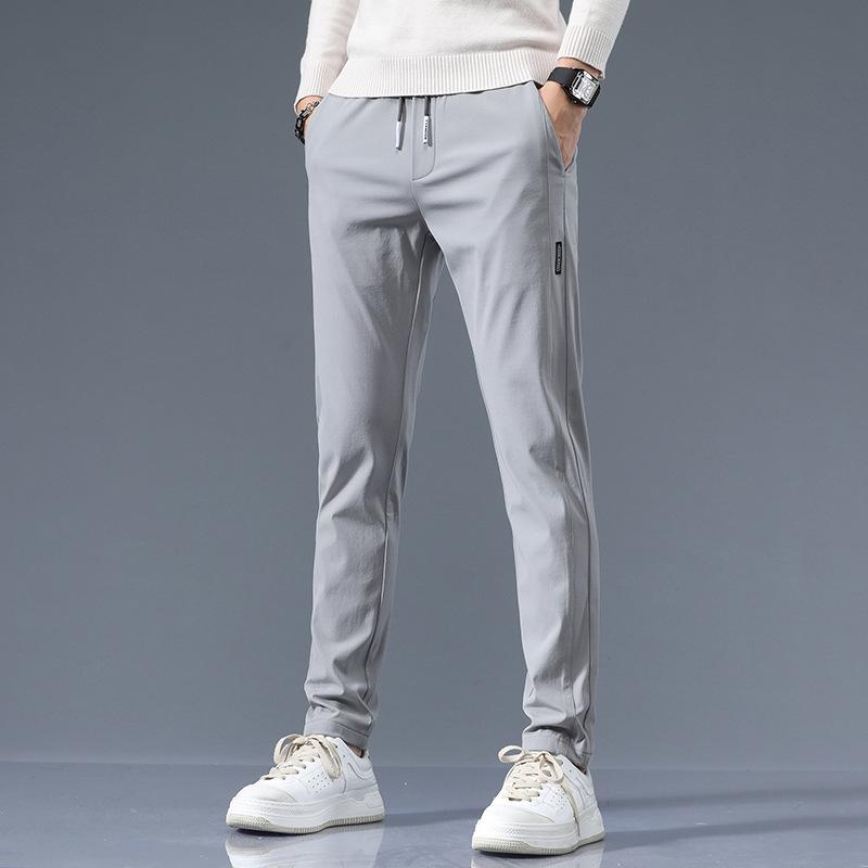 Ice-Silk Casual Trousers for Men Loose-Fit Summer New Style Slim-Fit Straight-Leg Trousers Men's Fashionable Versatile Sports Trousers
