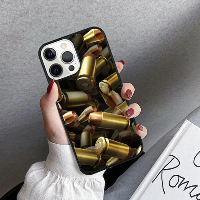 Gun And Bullet Phone Case Cover For iPhone 17 Air 16 15 14 plus 11 12 13 pro max coque Shell Fundas