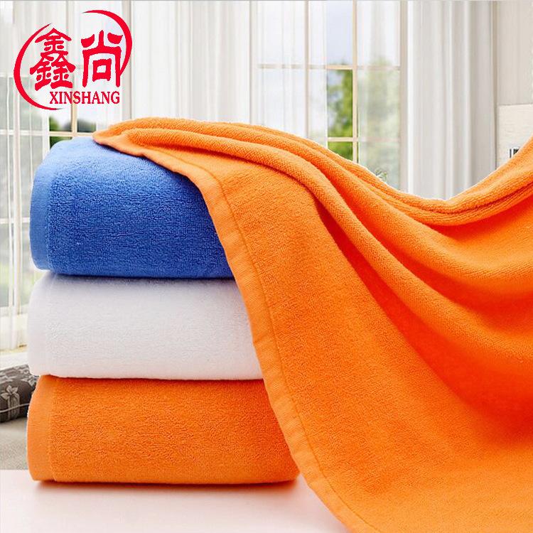 Towel Home Pure Cotton Bath Towel Wine Hotel Plain Color Enlarged Thick Cotton White Bath Towel