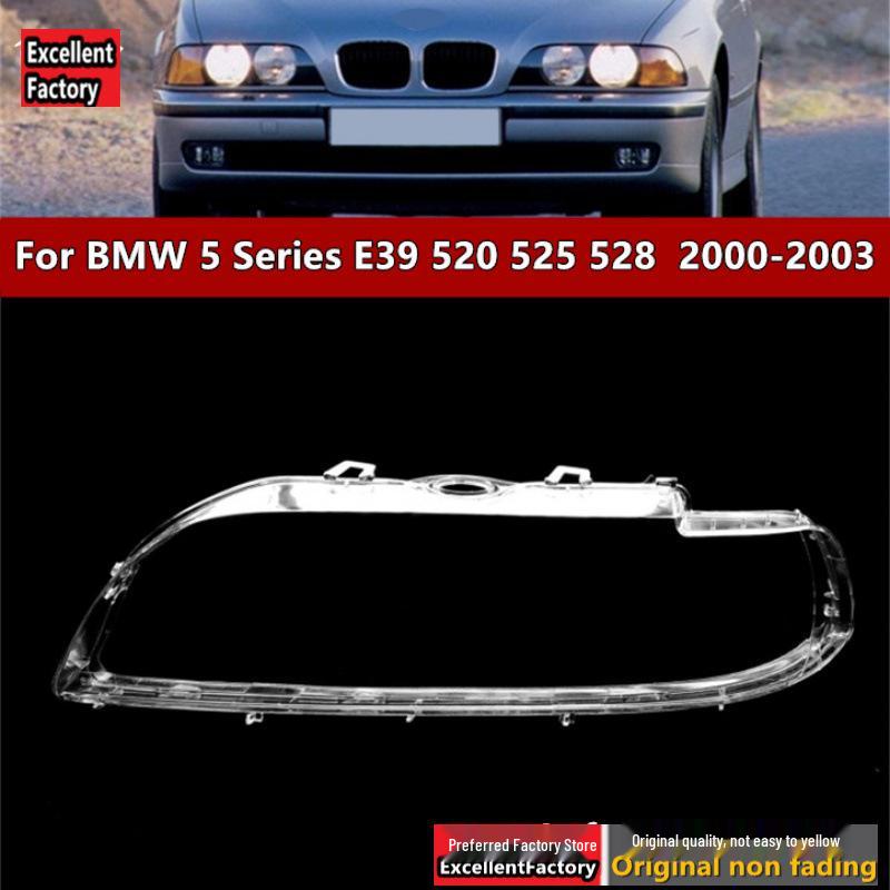 Compatible Headlight Cover for 00-03 BMW 5 Series E39 (520, 525, 528, 530) - Transparent