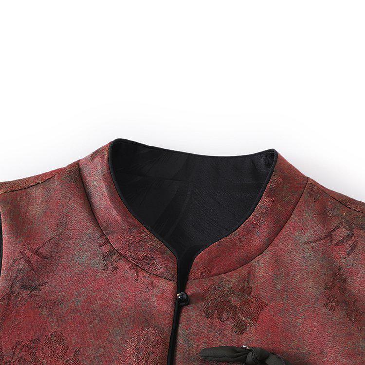 Chinese Spring Suit Set: Golden Velvet Vest & Shirt for Middle-Aged Women - Ideal for Spring/Autumn