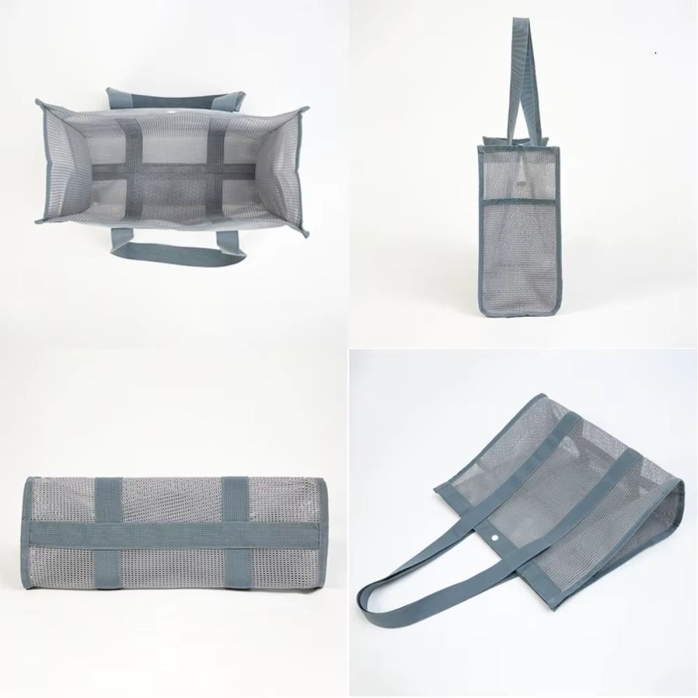 Large-Capacity Beach Toy Baskets Drawstring Portable Bath Storage Bag Travel Wash Tote Bag  Family