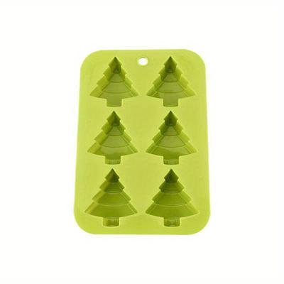 1pc Silicone Cake Mold 6 Christmas Tree Halloween Chocolate Baking Equipment Convenient Environmentally