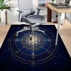 1PC Sacred Geometry Starry Sky Non-Slip Floor Carpet Compatible for Office&Living Room&Bedroom&Dining room - Flat- Soft & Pattern, Vibrant Colors-W269
